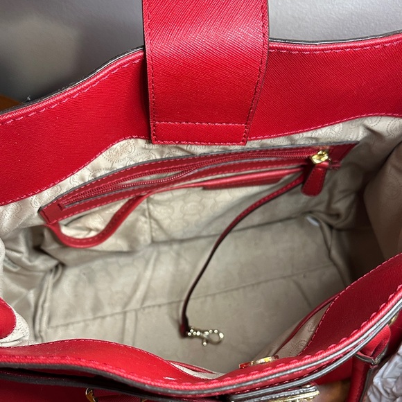 Michael Kors Red Satchel with Gold Details - Picture 4 of 5